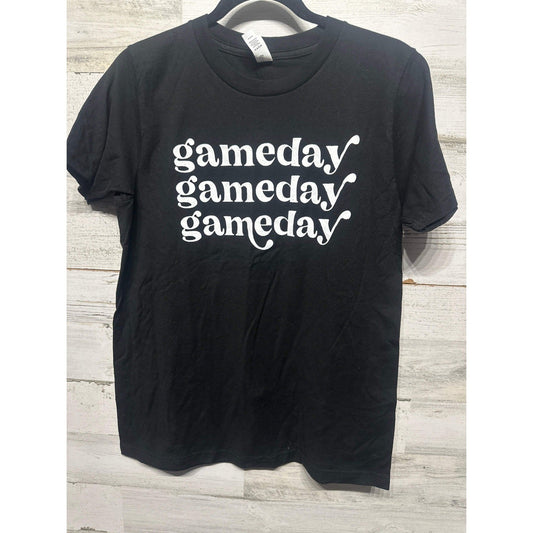 Bella Canvas Gameday Graphic Tee Youth XL Black Short Sleeve EUC0