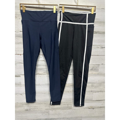 All In Motion Old Navy GB Girls Activewear Set 10/12 Blue Black Navy EUC2
