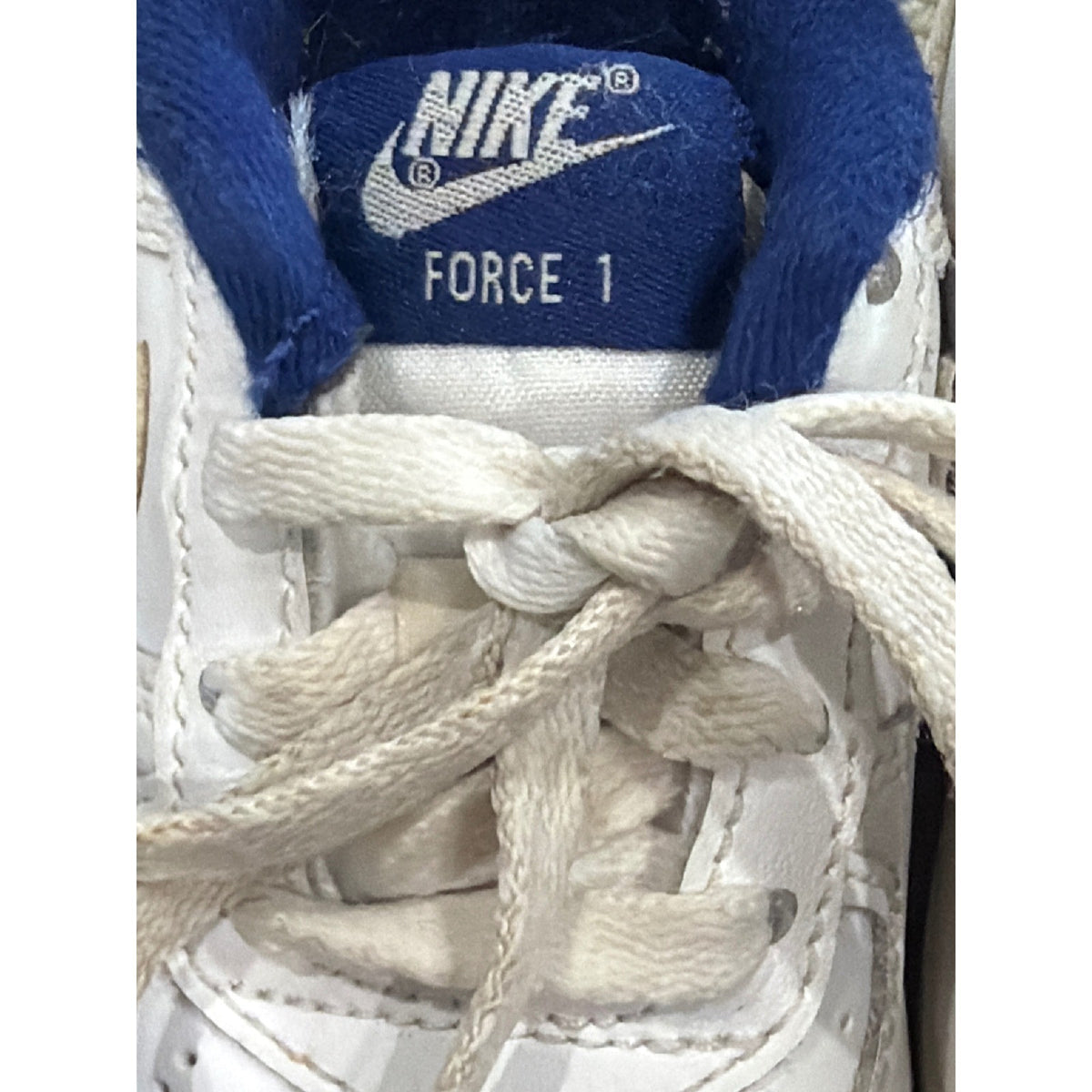 Nike Force 1 Toddler Size 4 White Blue Low Top Sneakers Sporty4