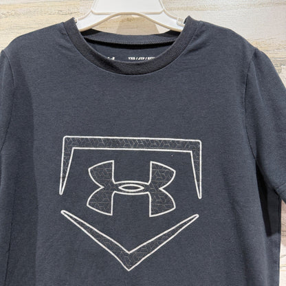 Under Armour T-Shirt Boys YXS Black Baseball Home Plate HeatGear Sport1
