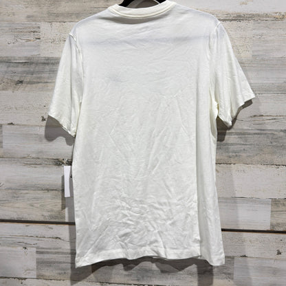 Nike Sportswear Club T-Shirt Men M Sail White 100% Cotton NWT Flawed*9
