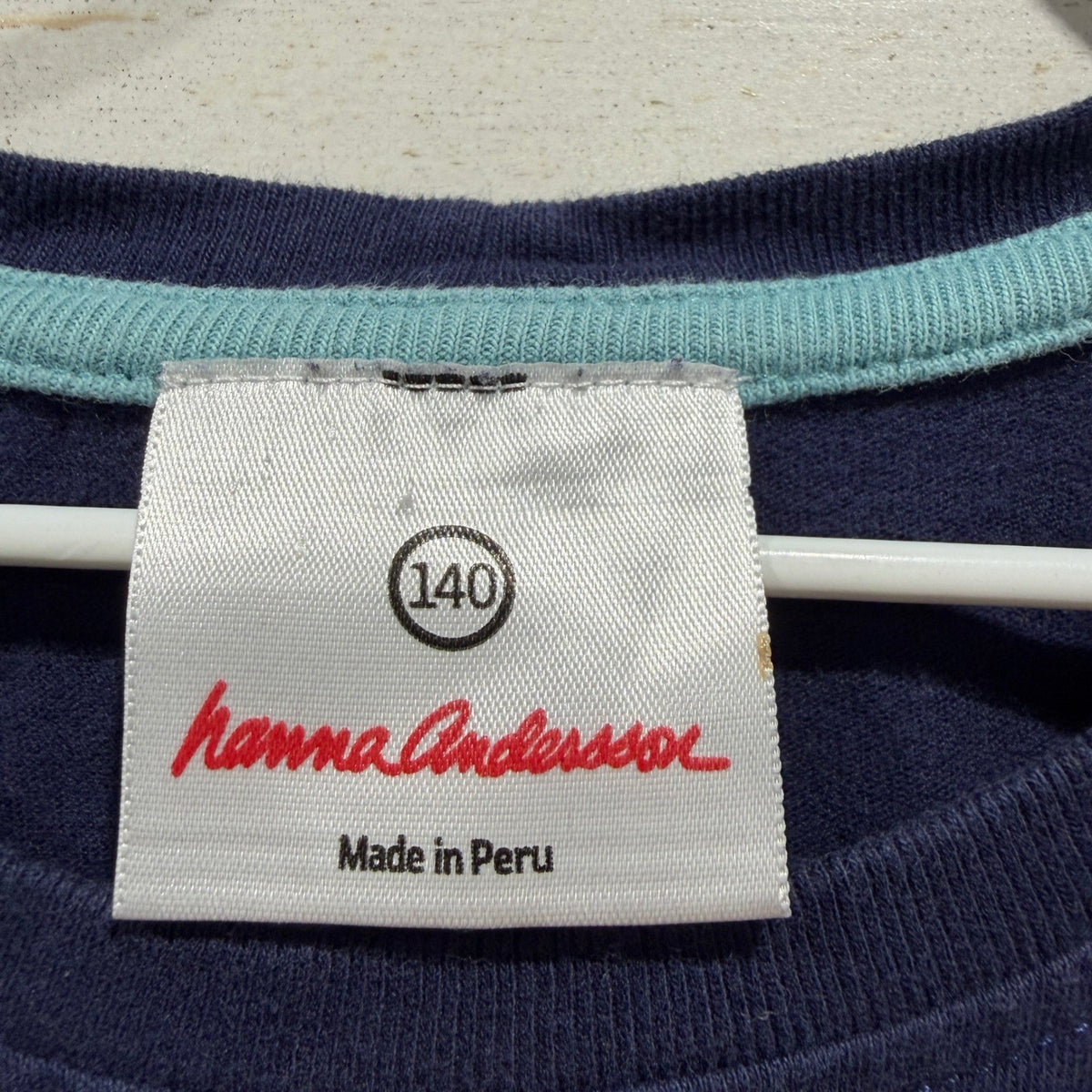 Hanna Andersson Graphic Tee Kids 10 / 140 Navy Mountain Animal Folk EUC2