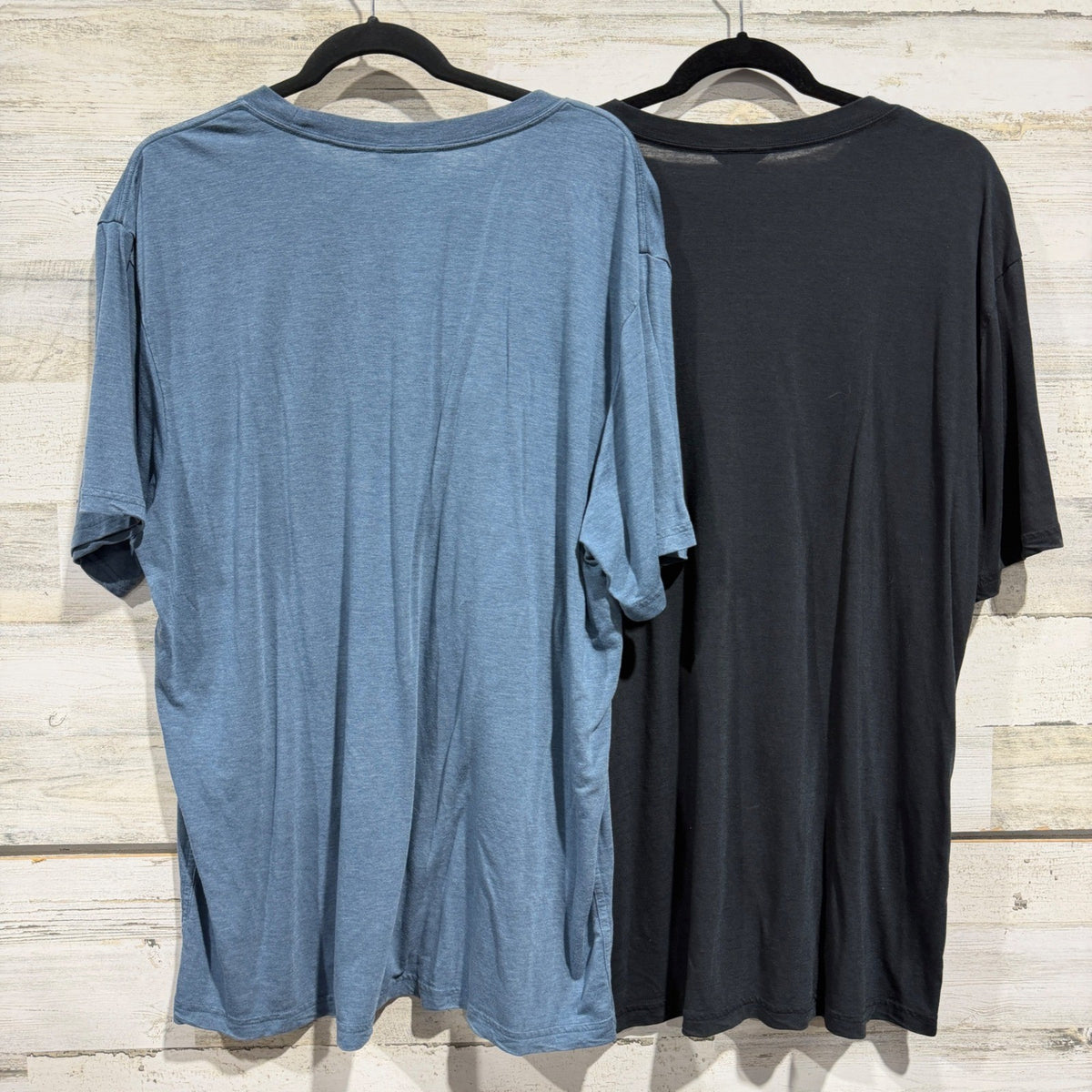 Allbirds TrinoXO T-Shirts Mens XXL Blue Black Merino Wool Blend Minimalist EUC4