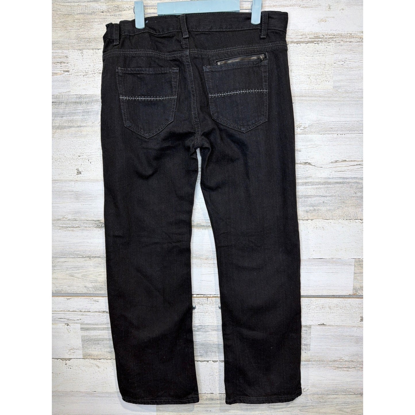 Uproar Straight Leg Jeans Boys 18 Husky Black Adjustable Waist Skater2