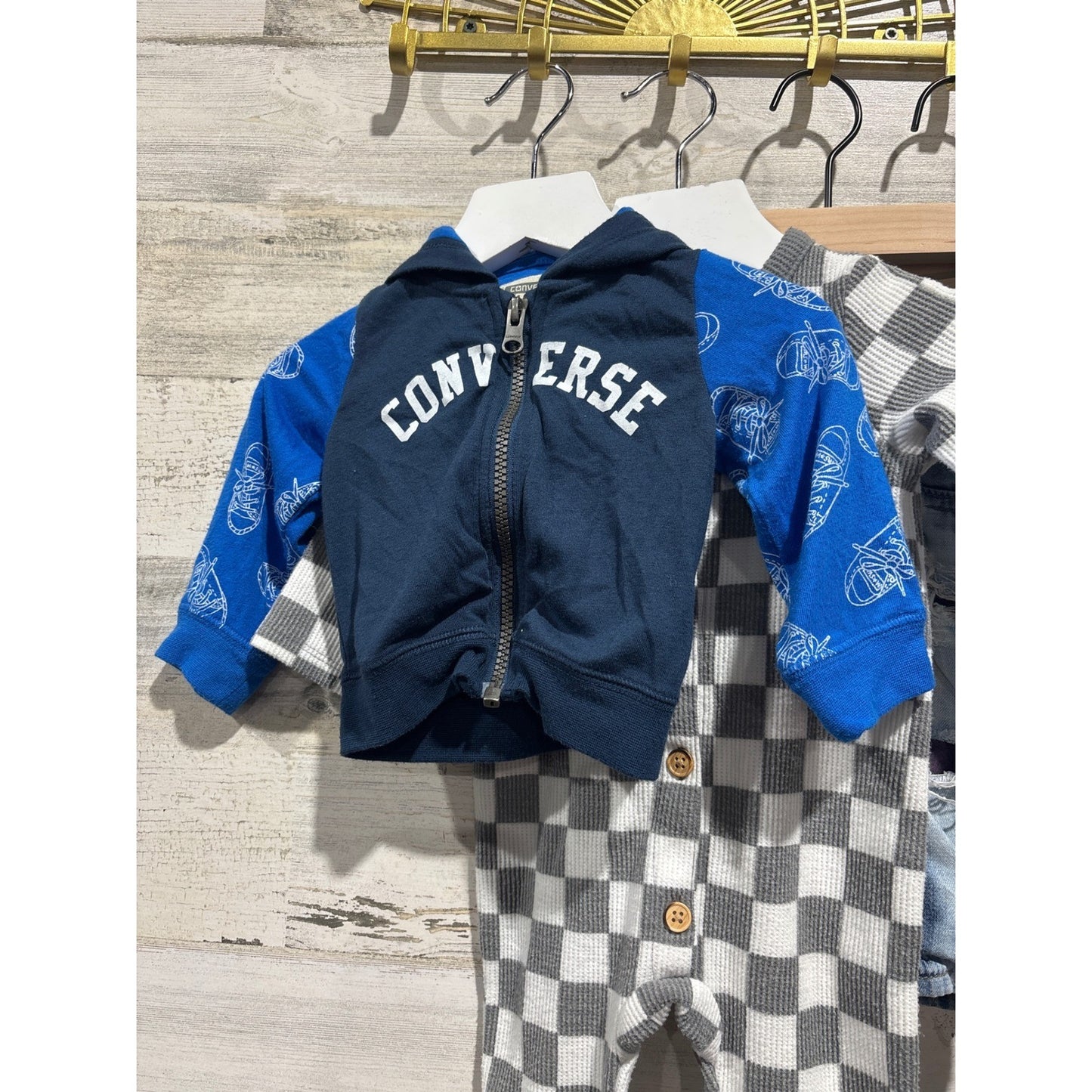 Boys 3-6M Clothing Bundle AC/DC Checkered Rocker Lot Cool7