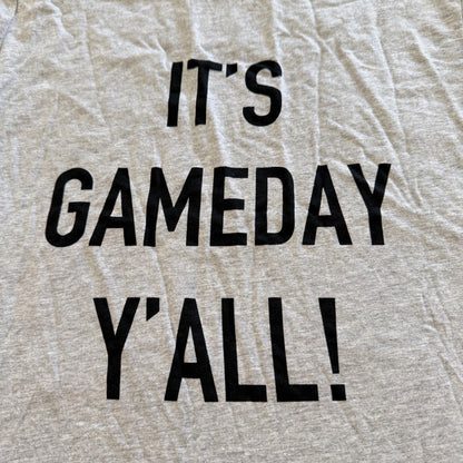 Bella Canvas Gameday Y'all Graphic Tee Women M Gray Cotton Blend Casual NWOT1