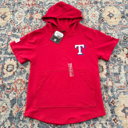 Baseballism Texas Rangers Hoodie Kids Small Red Short Sleeve MLB Sport NWT0