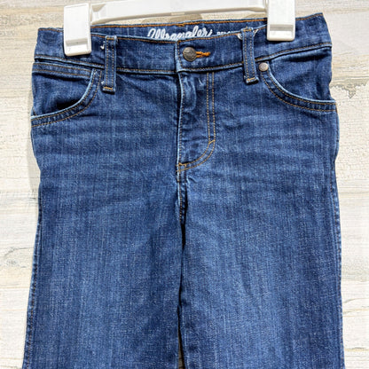 Wrangler Retro Jeans Boys Size 7 Regular Blue Relaxed Bootcut Western EUC1