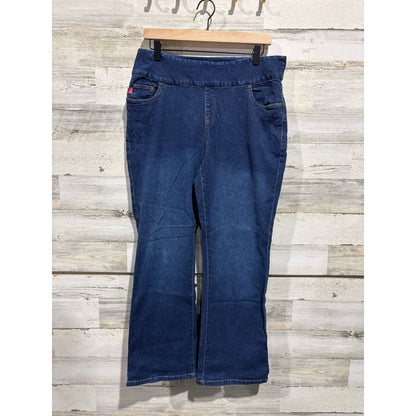Woman Within Jeggings Women 16 Blue Stretch Straight Leg Casual EUC0