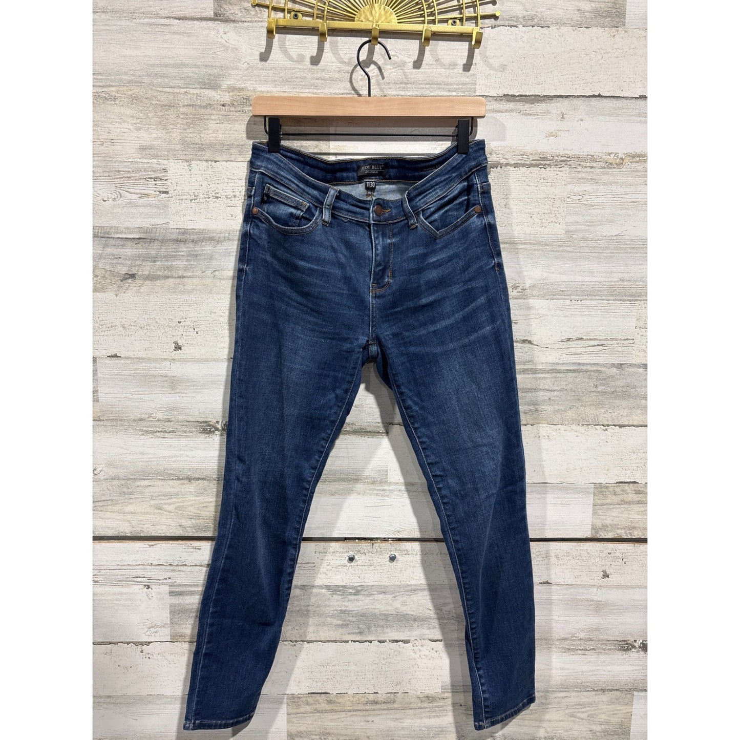Judy Blue Skinny Jeans Women Size 11/30 Dark Wash Mid Rise Stretch Denim EUC0
