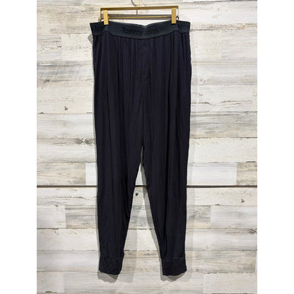 Tommy John Lounge Pants Men Large Black Second Skin Jogger EUC0
