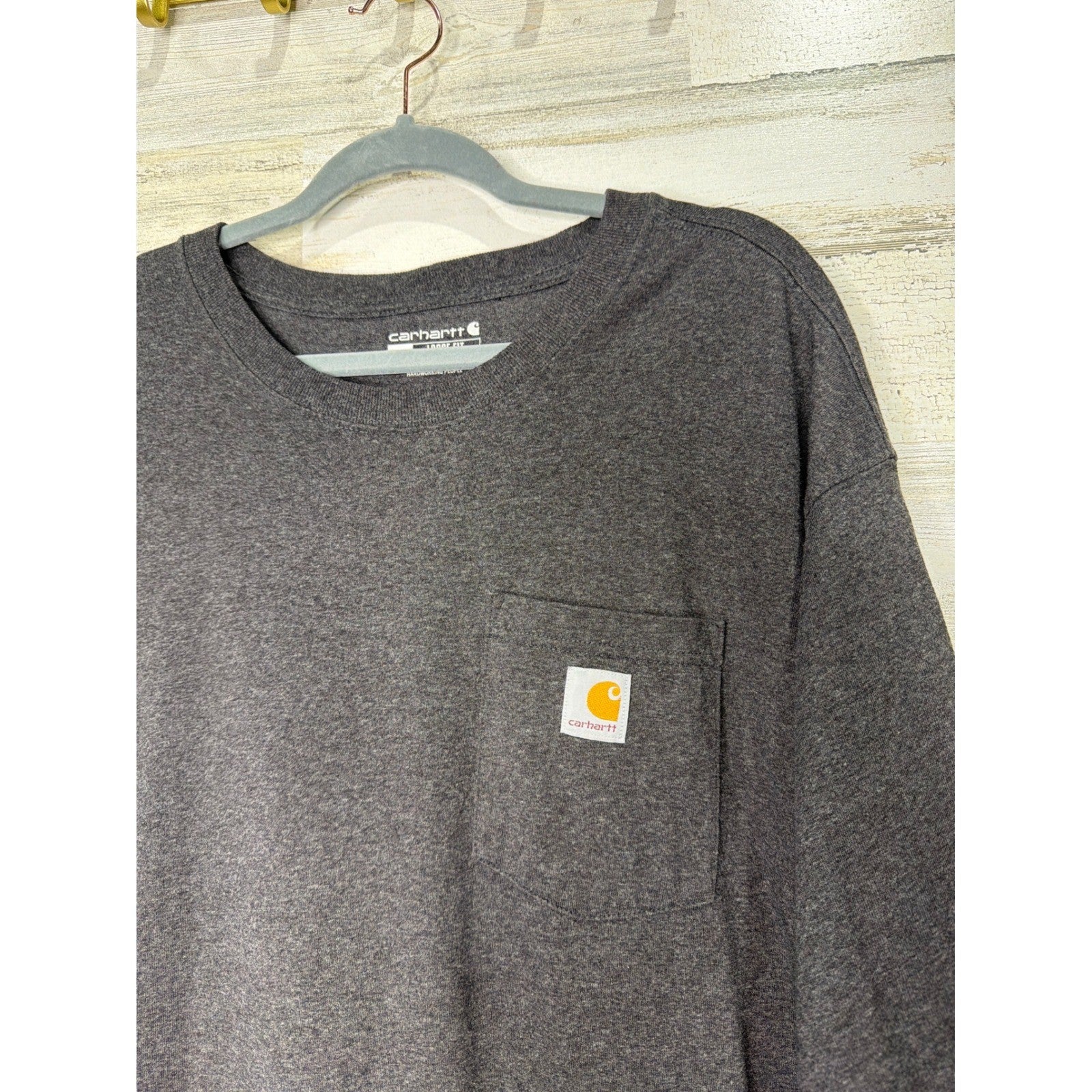 Carhartt Pocket T-Shirt Mens 2XL Charcoal Loose Fit Workwear Gorpcore *Flawed1