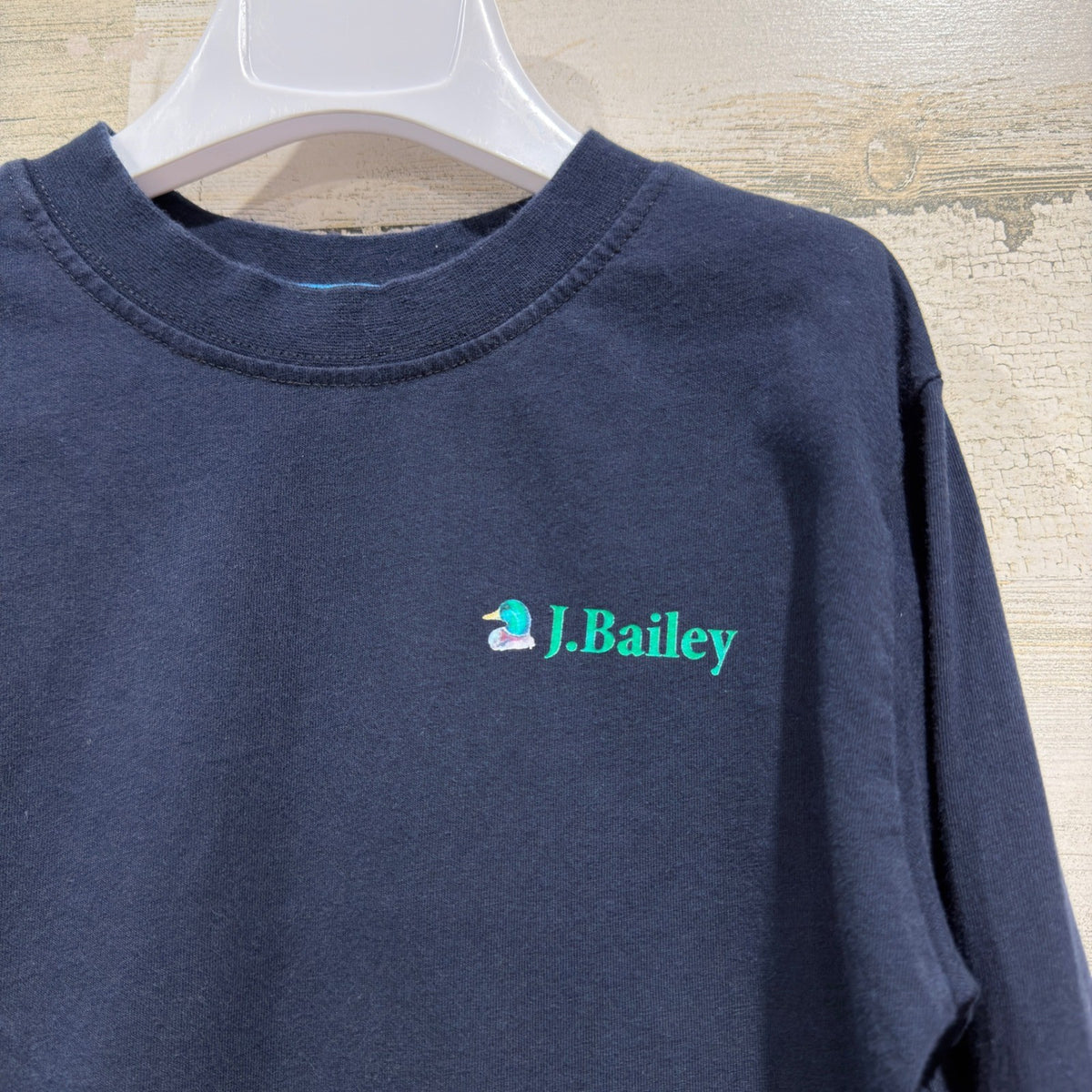 J. Bailey Graphic Tee Kids Size 6 Navy Blue Mallard Duck Preppy EUC1
