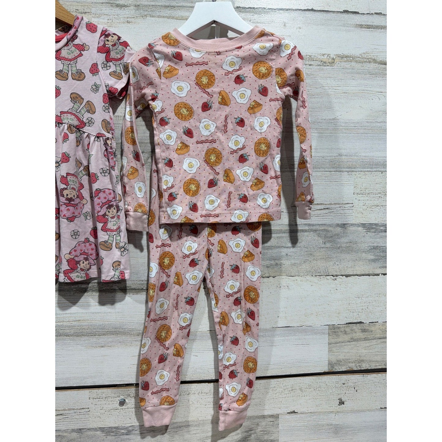 Strawberry Shortcake Cupcakes and Cashmere Girls 3T Pink Dress Pajama Lot EUC3