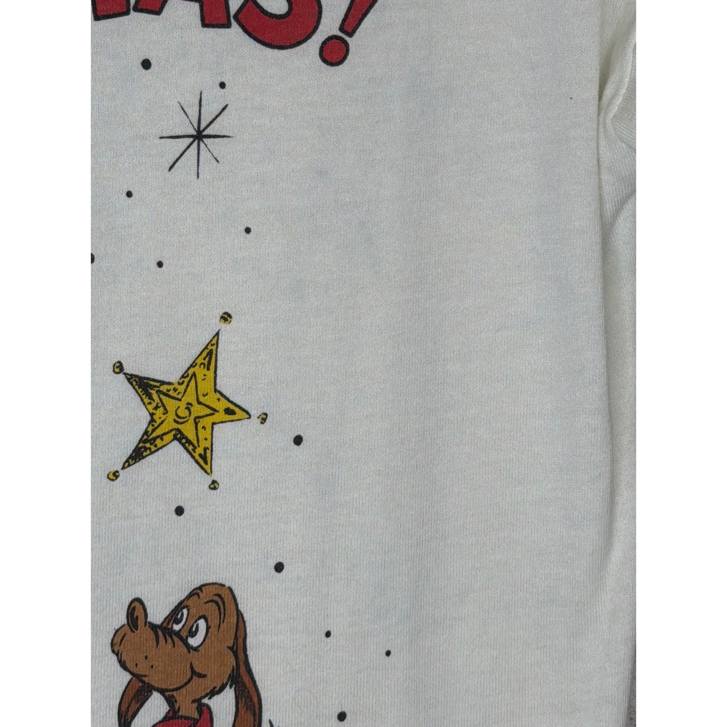 Dr Seuss Grinch T-Shirt Kids 10/12 White Merry Grinchmas Holiday GUC2