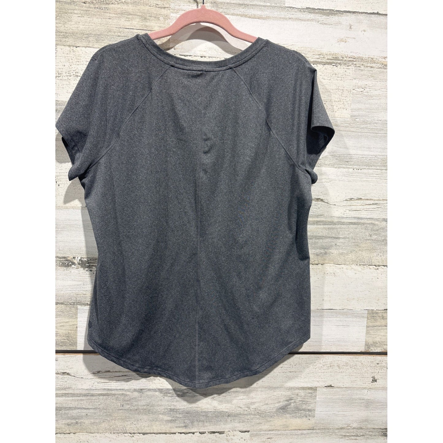 All In Motion Shirt Womens XL Gray Heathered Raglan Short Sleeve Activewear EUC2