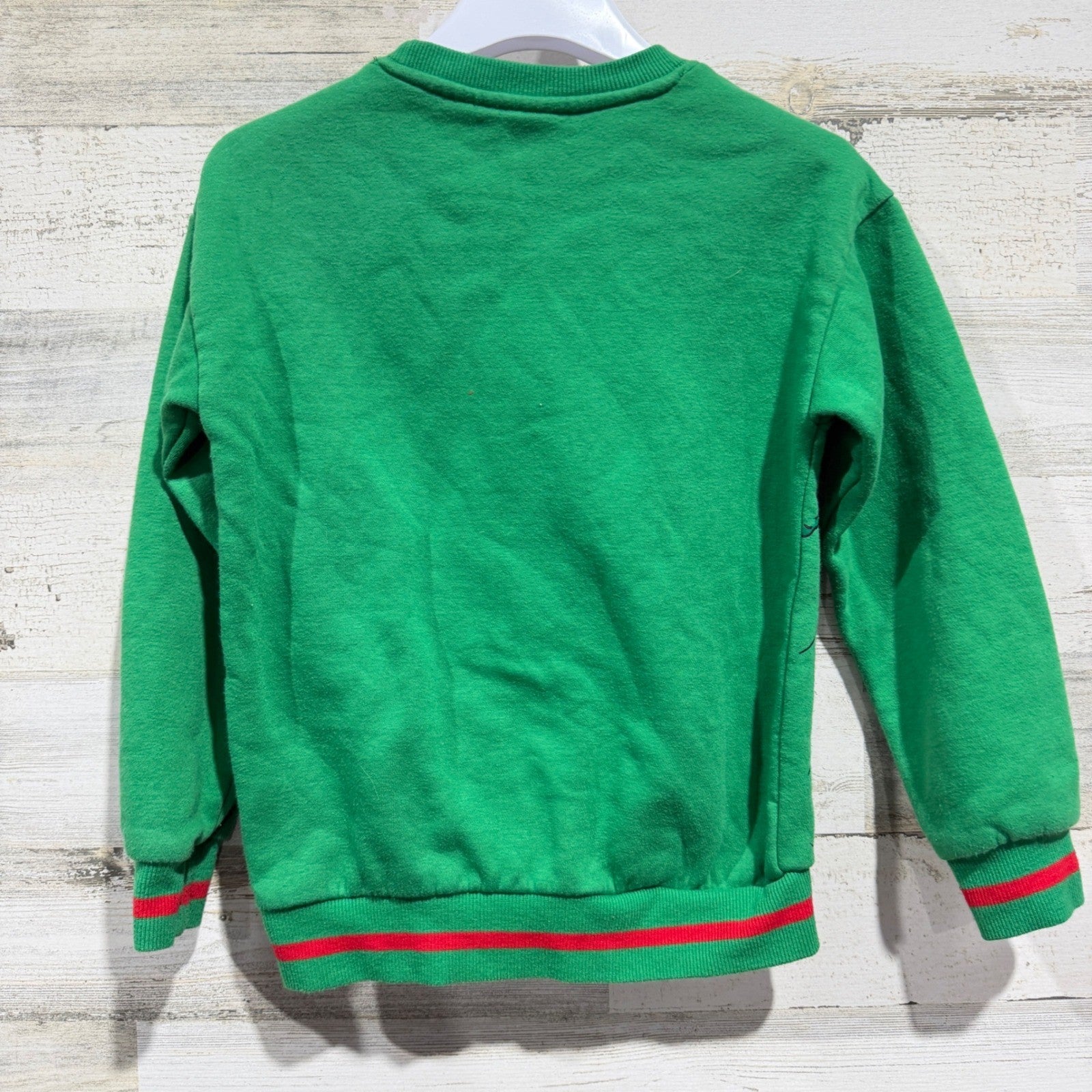 Dr. Seuss The Grinch Sweatshirt Youth Small 6/7 Green Holiday Festive3