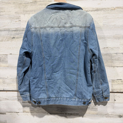 Brooklyn Cloth Sherpa Lined Denim Jacket Men L Blue Cotton Trucker Classic EUC4
