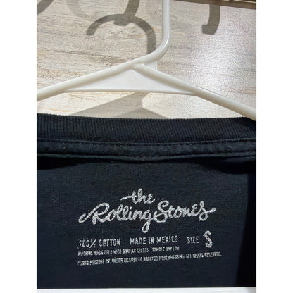 Bravado Rolling Stones Graphic Tee Women Small Black Tongue Logo EUC1