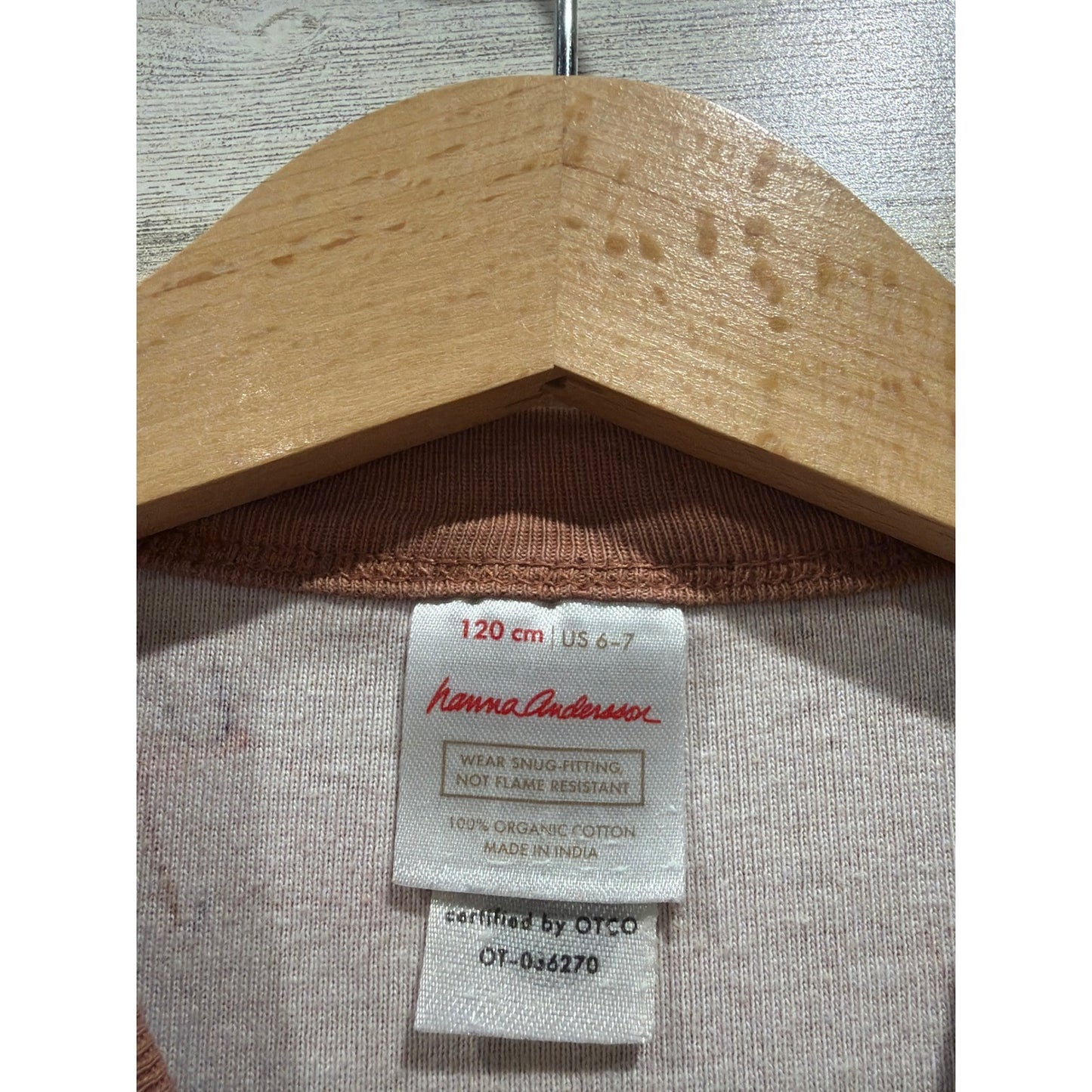 Hanna Andersson Pajamas 6-7 120cm Brown Dachshund Dog Organic Cotton *Flawed2
