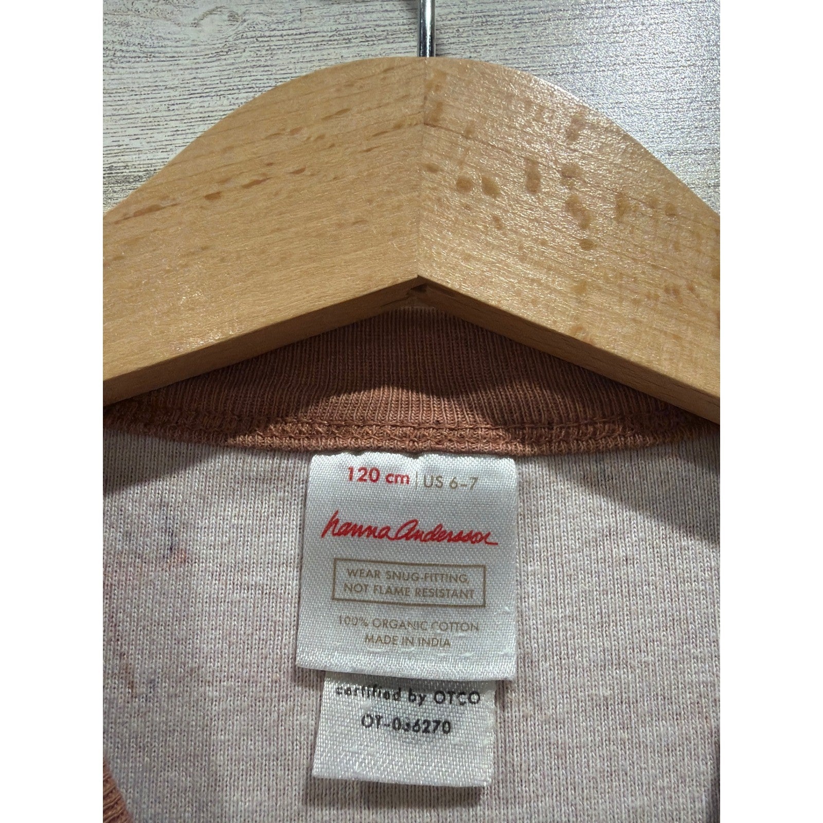 Hanna Andersson Pajamas 6-7 120cm Brown Dachshund Dog Organic Cotton *Flawed2
