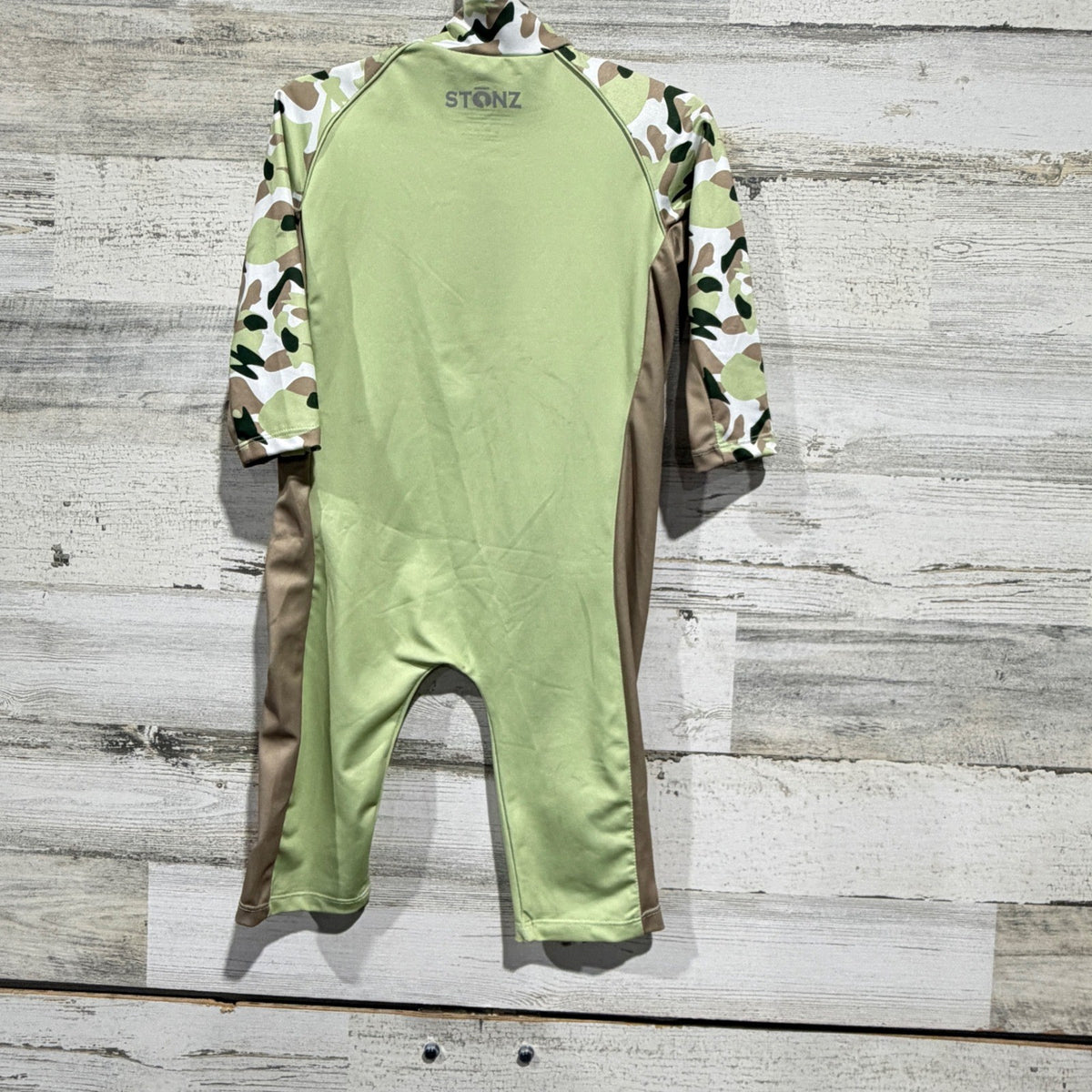 Stonz Sun Suit Infant 12-18M Camo Green UPF 50 Rash Guard NWT *Flawed*4