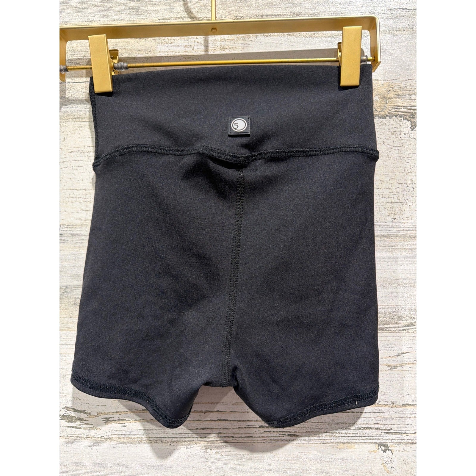 Splits59 Girls Five Bike Shorts Youth XL Black High Waist Athletic Sporty EUC1