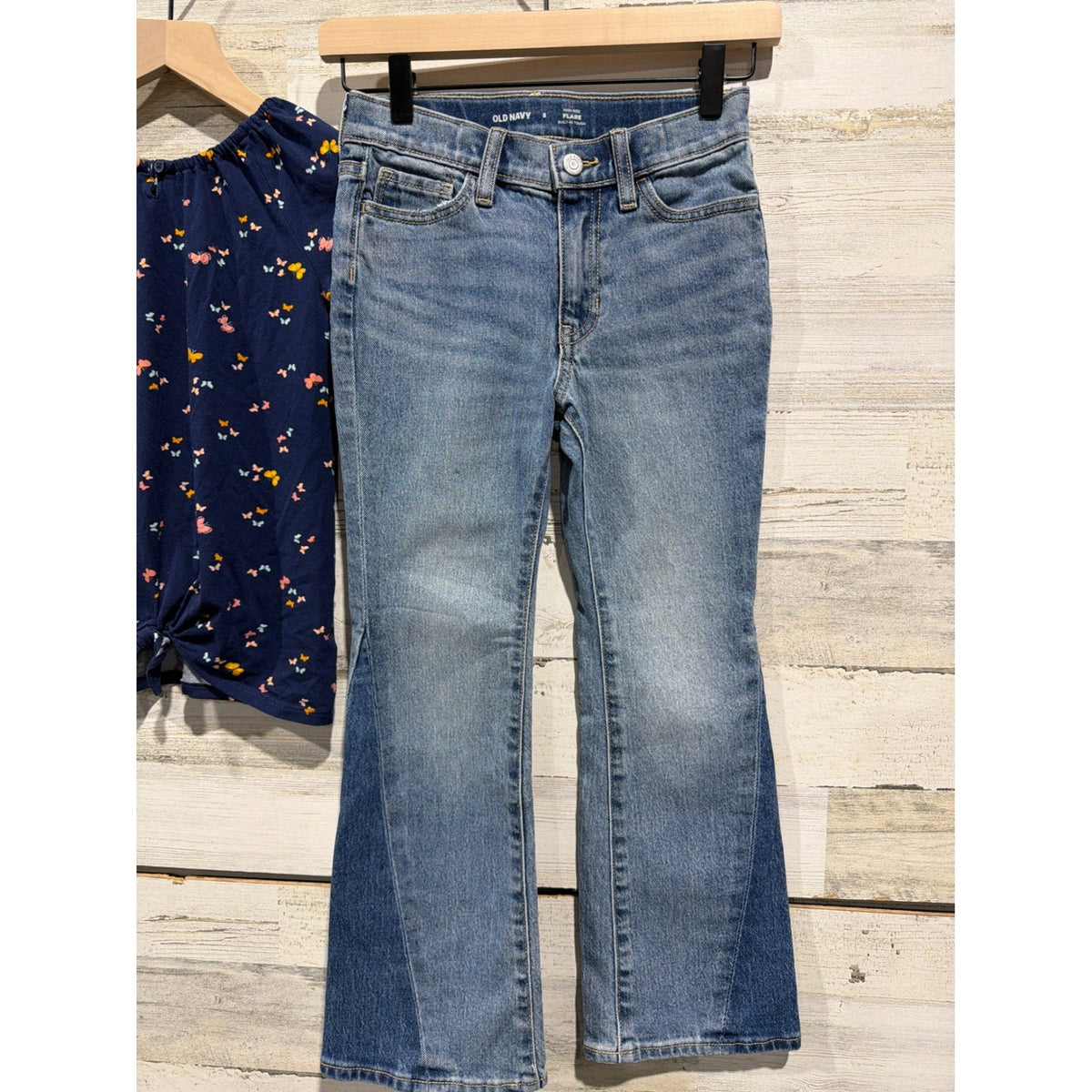 Carter's H&M Old Navy Tops Jeans Bundle Girls 8 Flare Boho EUC3