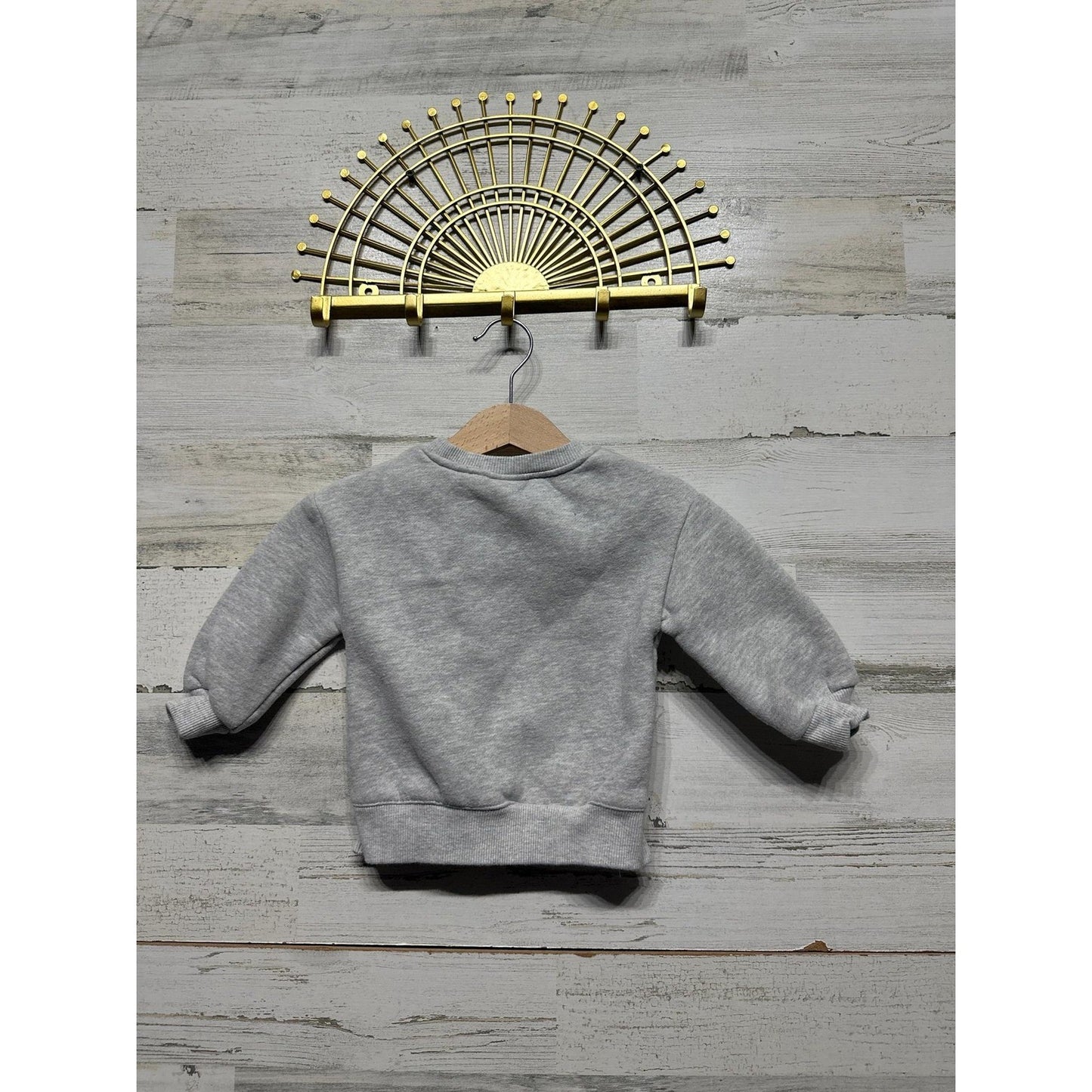 Kids Tales Sweatshirt Kids 6-9M Gray Side Slit Ribbed Pullover EUC1