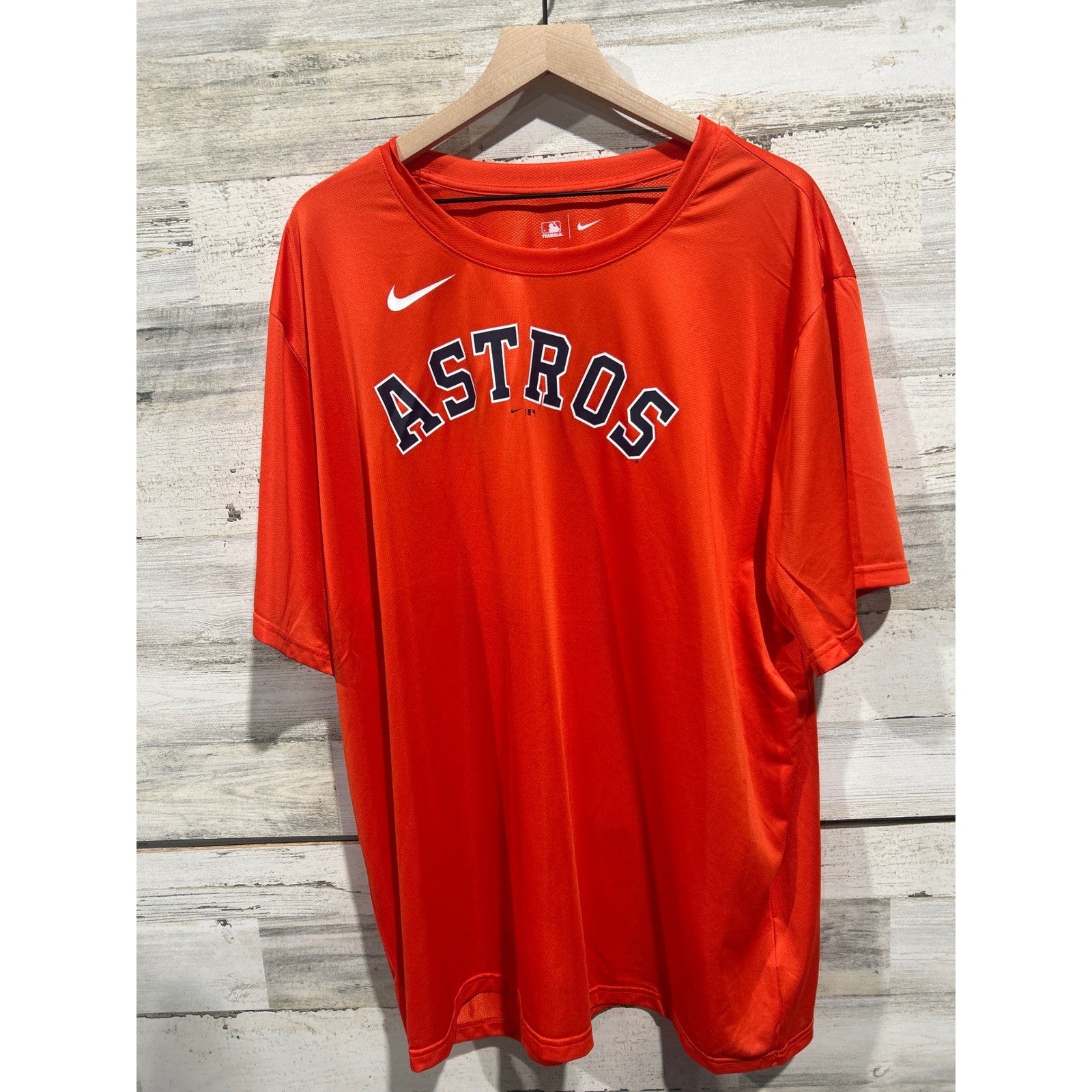Nike MLB Houston Astros Shirt Men 3XL Orange Performance Tee Sportswear EUC0