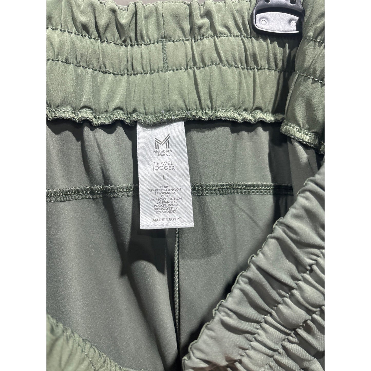 Travel Jogger Women Large Green Stretch Athleisure Gorpcore EUC1