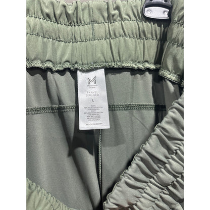 Travel Jogger Women Large Green Stretch Athleisure Gorpcore EUC1