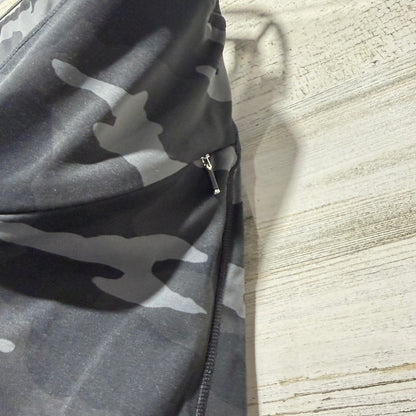 Athleta Camo Active Leggings Womens L Black Grey Camouflage GUC*2