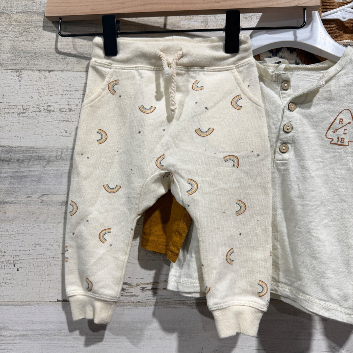 Rylee + Cru Cat&Jack Osh Kosh Baby Boy 3-12m Brown Cream Bundle Nordic Boho GUC*2