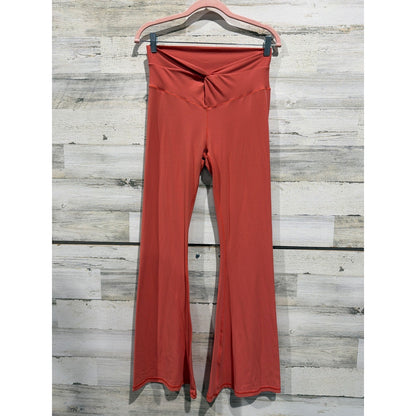 Aerie Offline Real Me Xtra Flare Women Large Orange Crossover Waist Yoga0