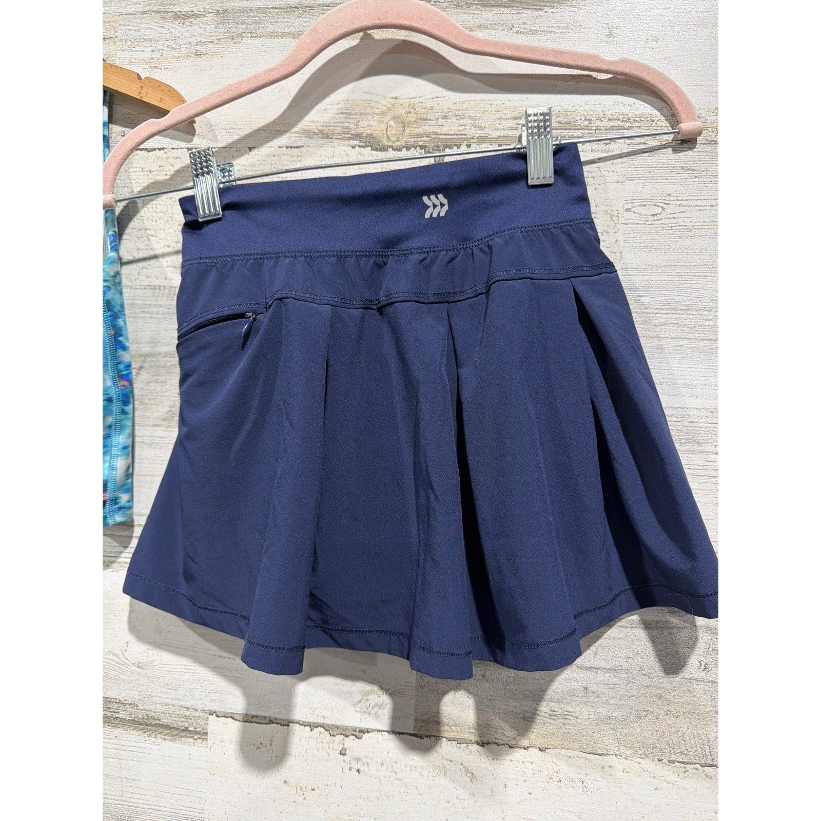 Athleta All In Motion Activewear Lot Girls M 8-10 Blue Floral Skort Top EUC6