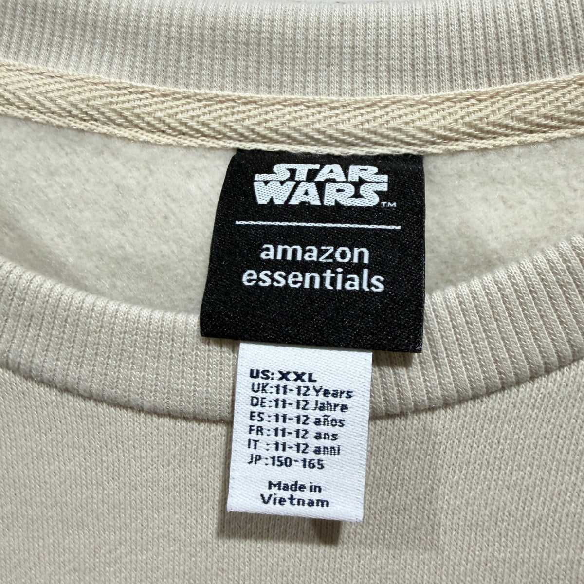 Star Wars Sweatshirt Kids 11-12 (XXL) Beige Darth Vader Lives Graphic Sci-Fi NWT2