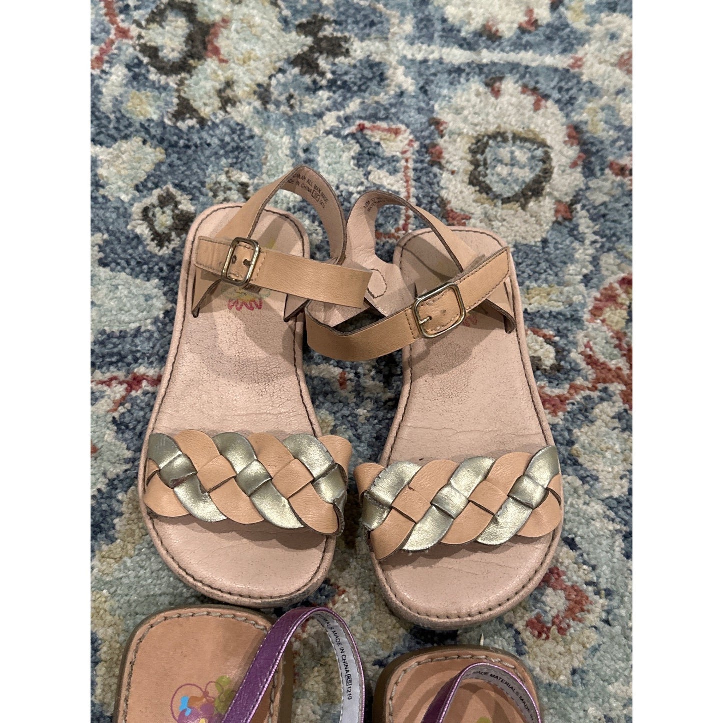 Rachel Shoes Sandals Bundle Girls Size 12 Braided Floral GUC2