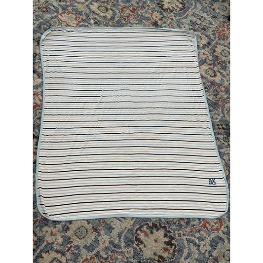 Kickee Pants Swaddle Blankets Bundle Boys Blue Striped Bamboo Stripe Sushi0