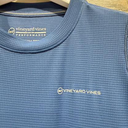 Vineyard Vines Sun Tech Tee Boys Size 6 Blue Performance Activewear NWT2