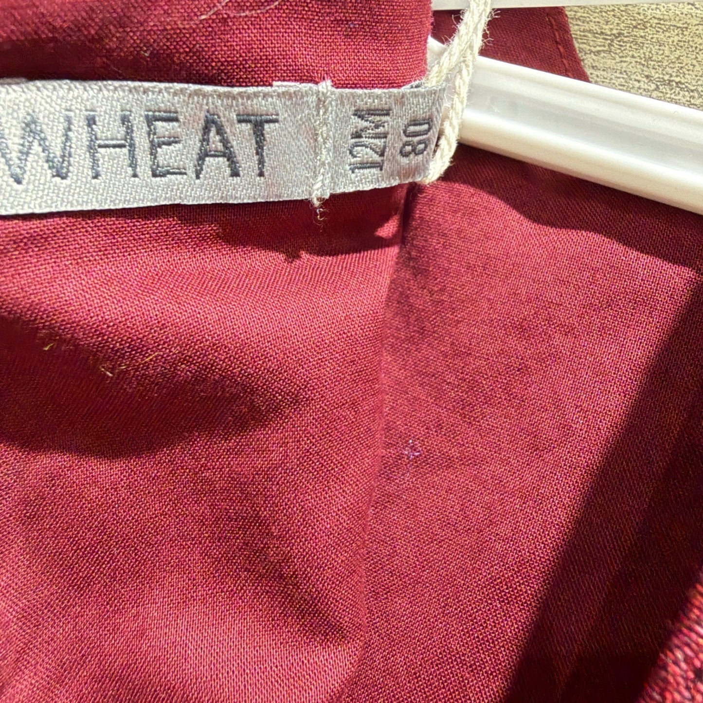 Wheat Dress Hellen Girls 12M Dark Berry Metallic Shimmer Holiday Party NWT4