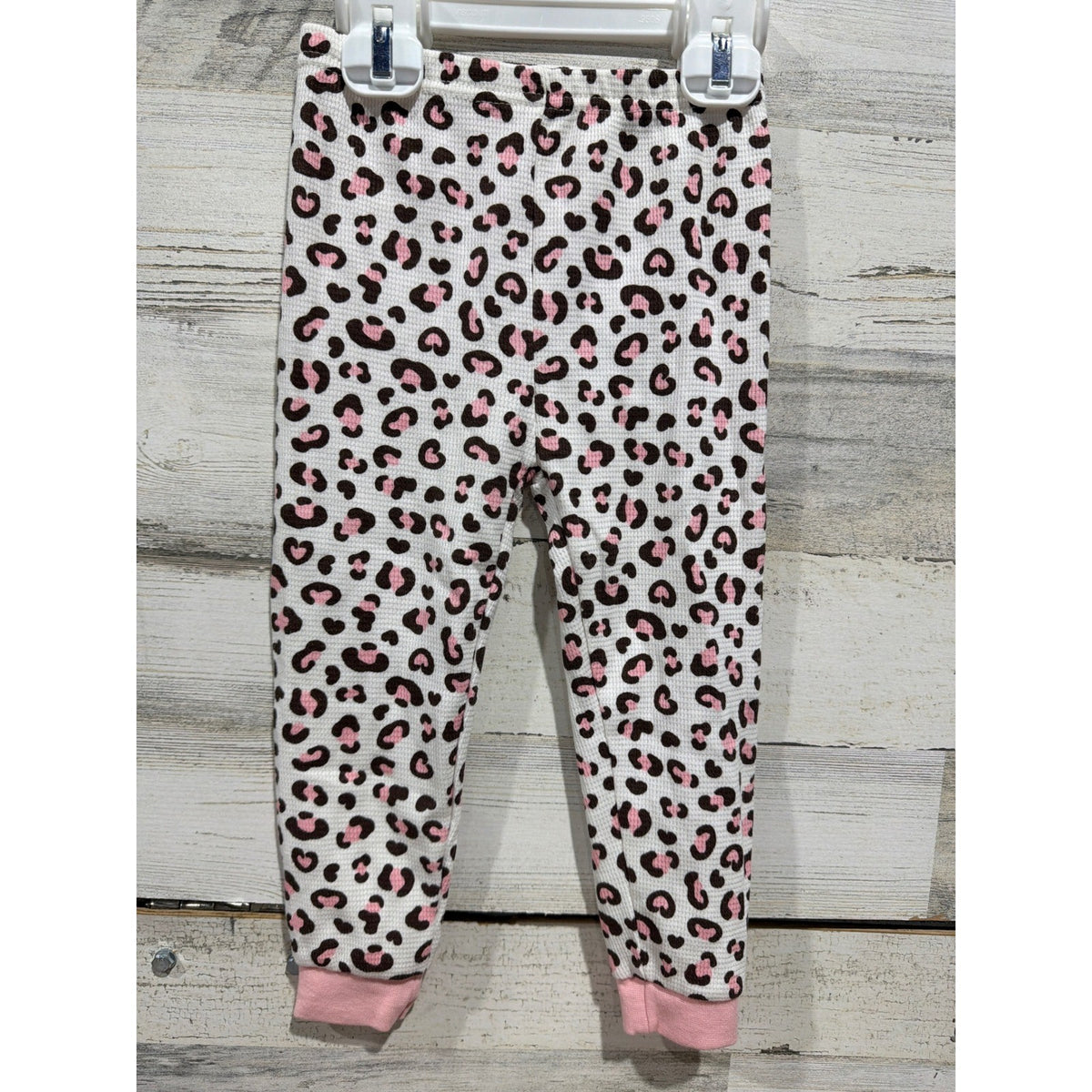 Jessica Simpson H&M Bundle Girls 2T Pink Leopard Corduroy Pinafore Pajamas EUC5