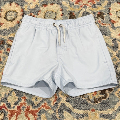 Class Club Swim Trunks Boys 4/5 Light Blue Elastic Waist Mesh Lined Coastal EUC0