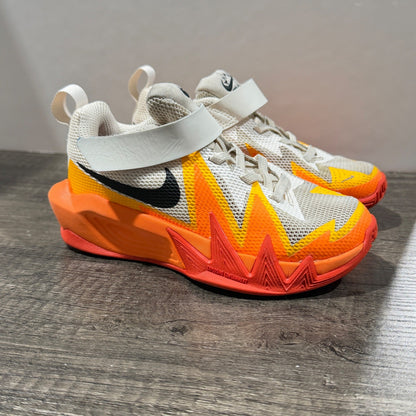 Nike Team Hustle Boys Size 12C Orange Yellow White Basketball Shoes GUC0