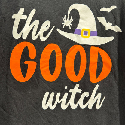 Bella+Canvas Good Witch Graphic Tee Women M Black 100% Cotton Halloween EUC1