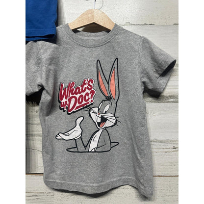 Carter's Looney Tunes Clothing Lot Boys 4T Blue Grey Black Cars Bugs Bunny VGUC3