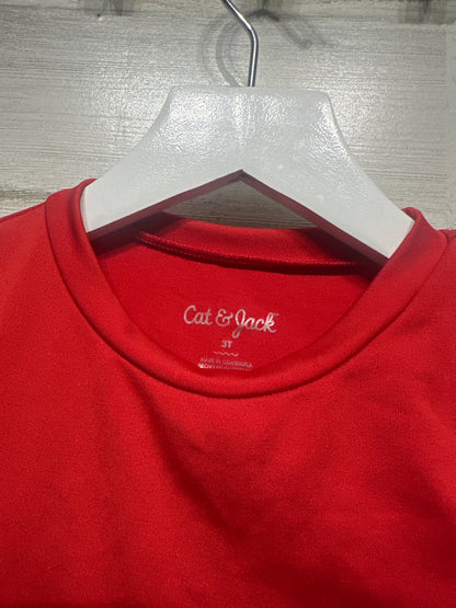 Boys Size 3t Cat and Jack Red Rash Guard - Very Good Used Condition