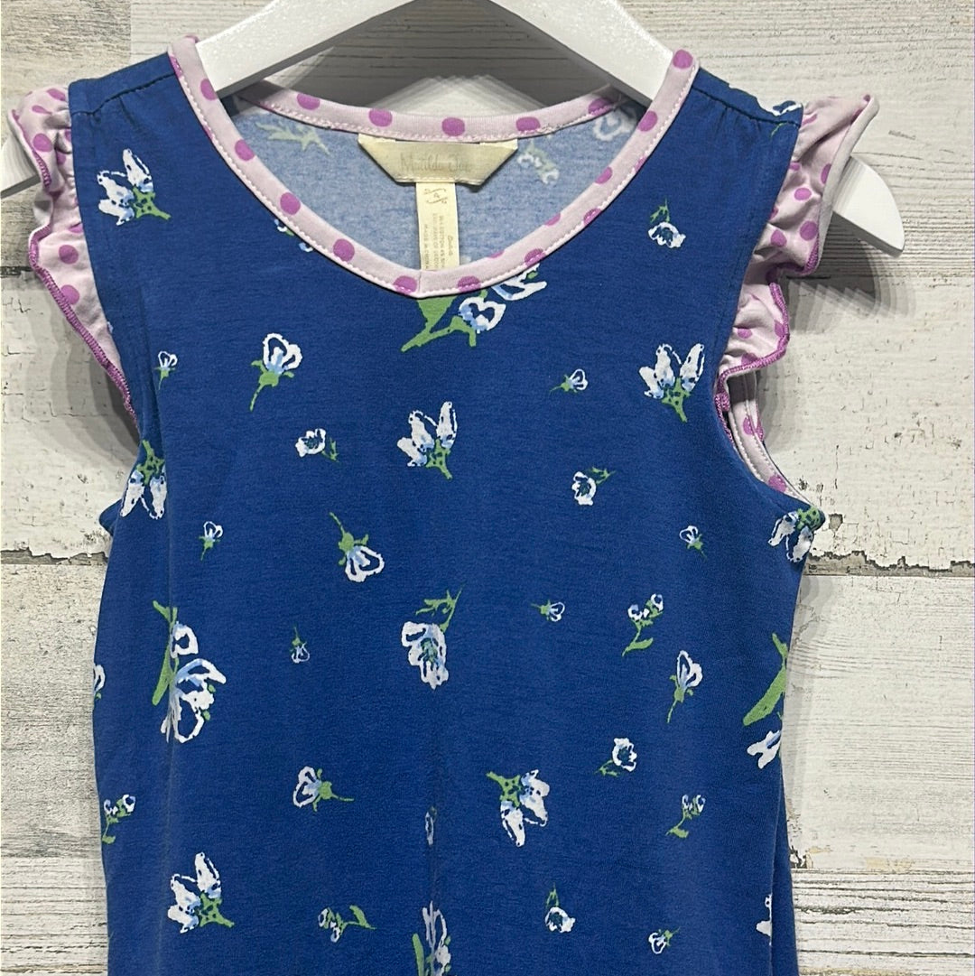 Girls Size 4 Matilda Jane Blue Floral Tunic -Good Used Condition