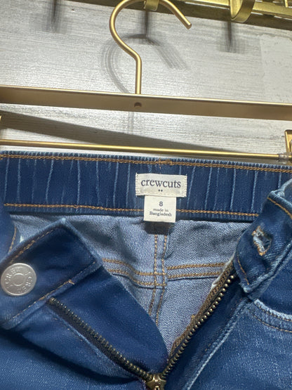 Girls Size 8 Crewcuts Distressed Jeans - Very Good Used Condition