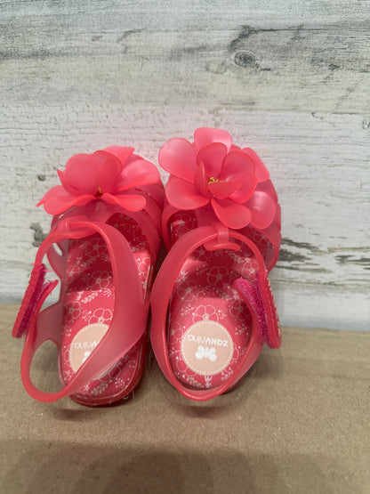 Size 6 Toddler Zaxy Flower Jelly Velcro Sandals - Very Good Used Condition